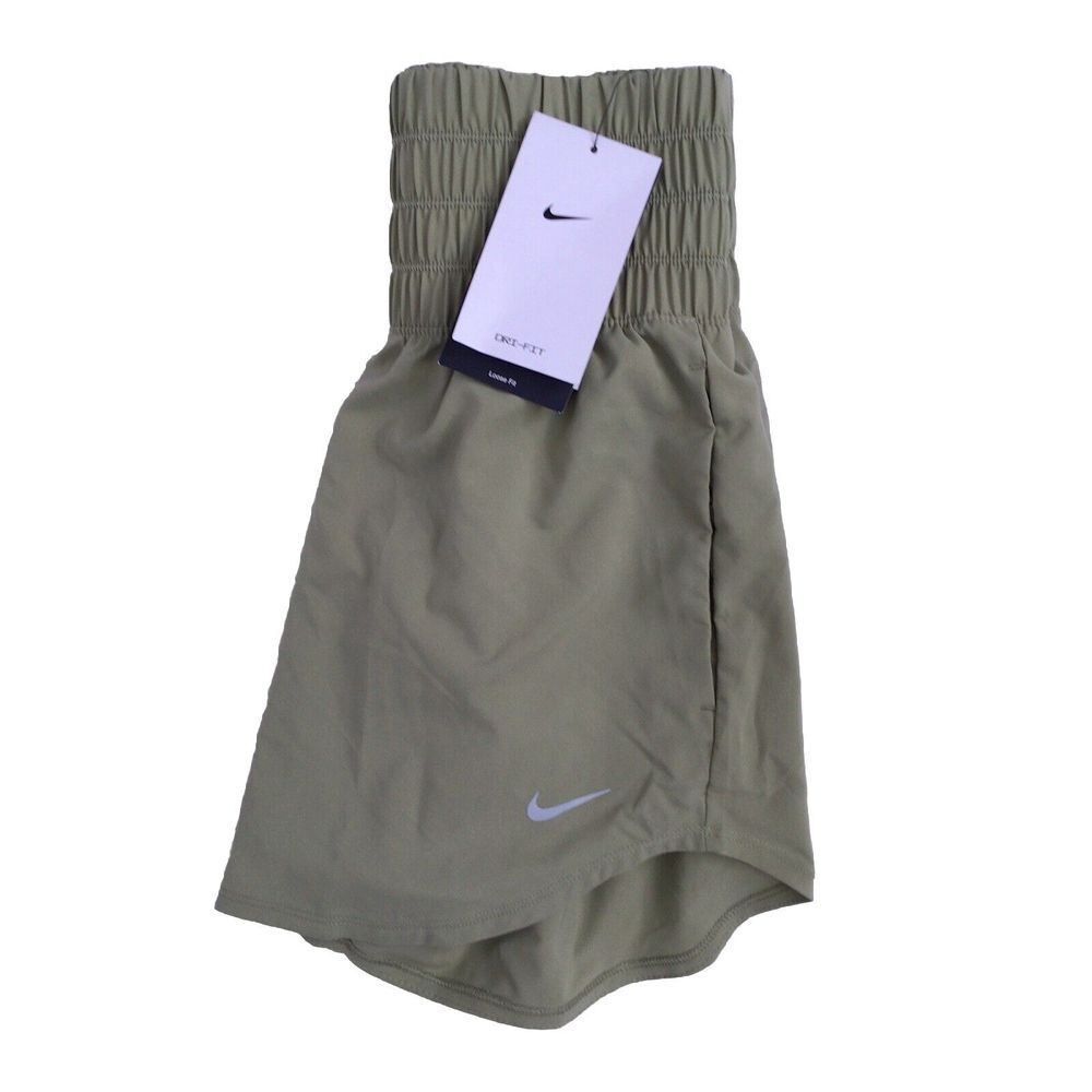 Nike Dri-Fit Bronzine Ultra‎ High Waisted Lined Shorts Women's Size XS Green NEW